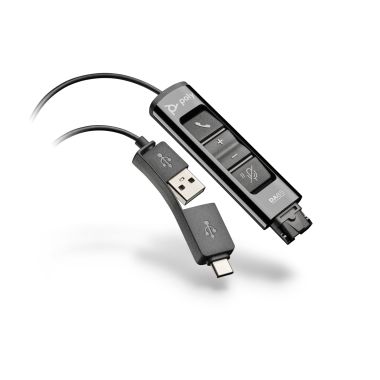 Plantronics/Poly DA85 QD to USB/USB-C connection with inline control