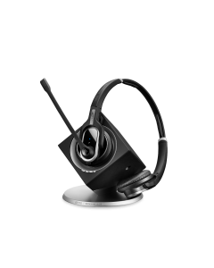 Image of EPOS|Sennheiser IMPACT DW Pro 2 PHONE Wireless Headset (DW30PH) showing the base and the headset.
