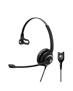 Image of EPOS|Sennheiser IMPACT SC 230 Corded Headset showing the microphone and the connector.
