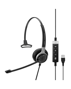 Image of EPOS|Sennheiser IMPACT SC 630 USB ML Corded Headset with the call controls.
