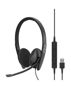 Image of EPOS | Sennheiser SC 160 USB CTRL Corded Headset showing the 3D side view with call control buttons.
