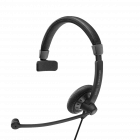 Image of EPOS | Sennheiser SC 45 USB MS Corded Headset facing left side position showing the headset details.
