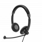 Image of EPOS | Sennheiser SC 75 USB MS Corded Headset facing left side showing the headset details.
