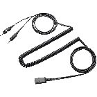 Plantronics/Poly QD To2 x 3.5mm Cable For PC Soundcard Connection