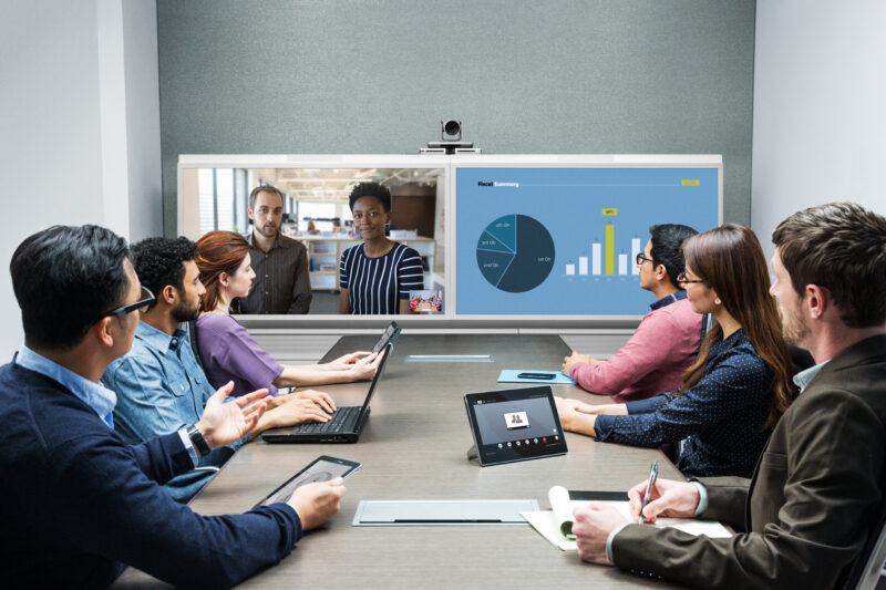 hybrid work video conference